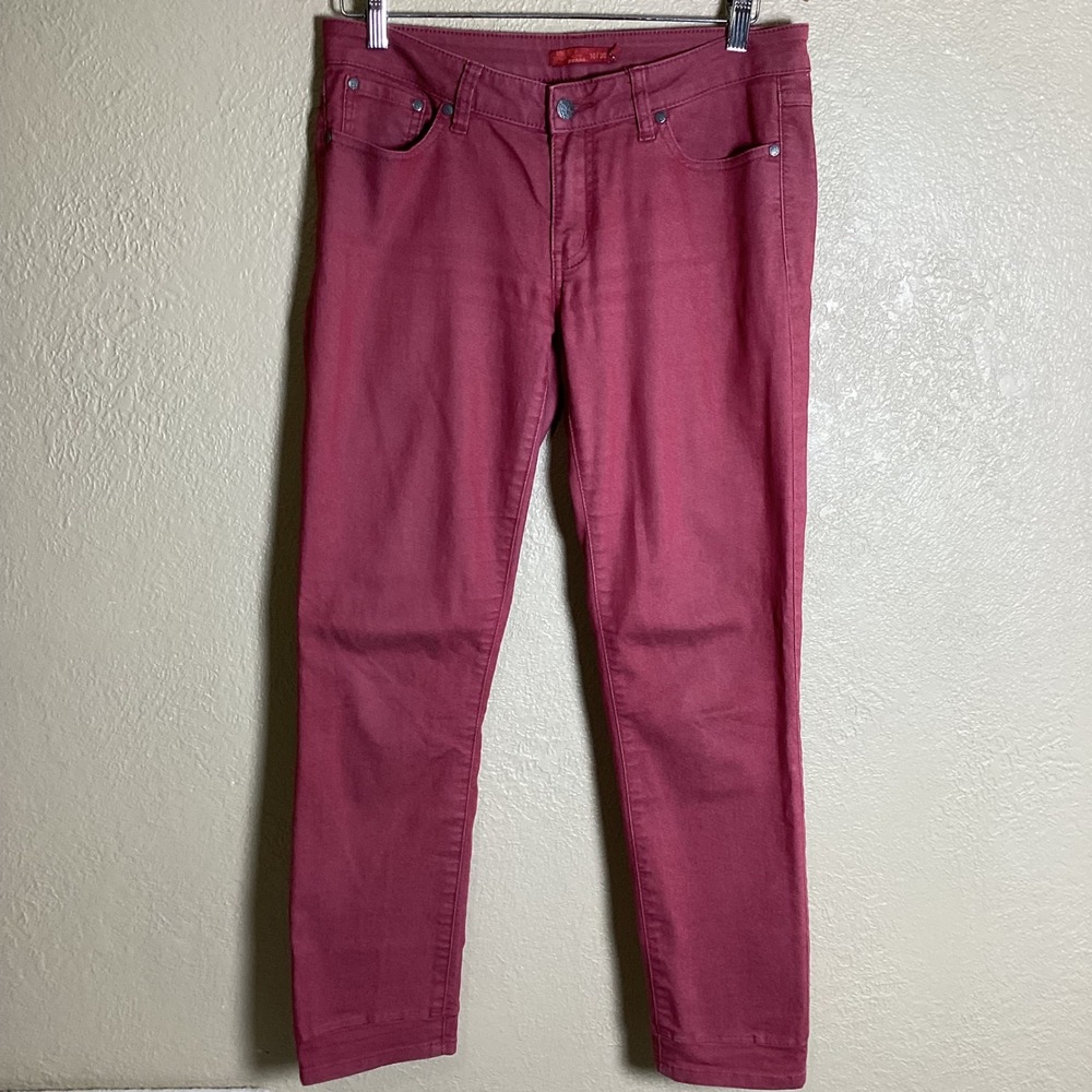 Prana Kara Jeans Women's 10/30 Raspberry Pink Organic Cotton Straight Leg Pants